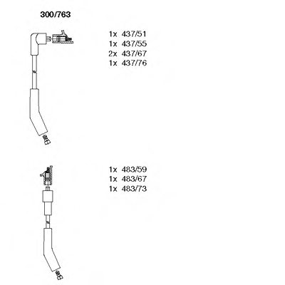 BREMI 300/763 Ignition Cable Kit